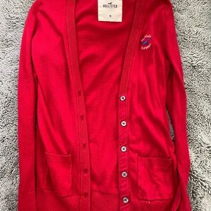 Red Hollister Cardigan/Pull Over